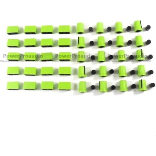 20PCS Rotary Knob+20PCS Fader Cap For Rane Mixer TTM 57 61 62 64 68 (Blue)