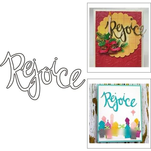 2021 New English Words Rejoice Metal Cutting Dies For DIY Craft Making Greeting Card and Album Paper Scrapbooking No Stamps Sets