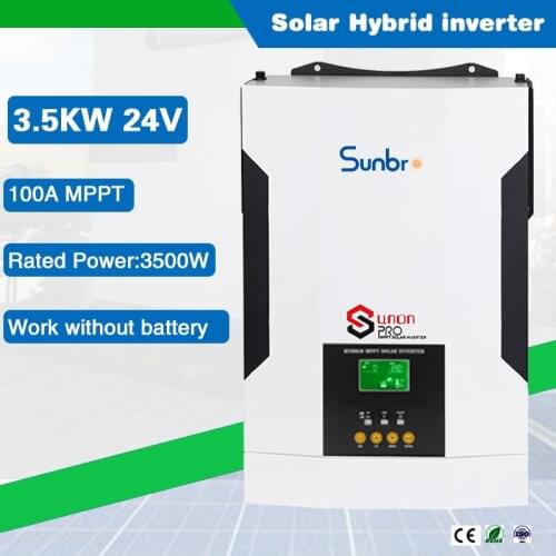 3500VA 24VDC 230VAC Pure Sine Wave Off Grid Solar Inverter PV Power 5000W with 100A 120-450VDC MPPT Charger Controller