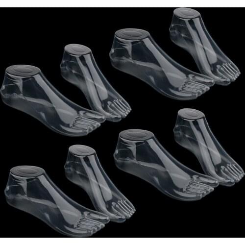 4Pair Female Feet Mannequin Thong Style Foot Model for Sandal Shoe Sock Jewelries Display
