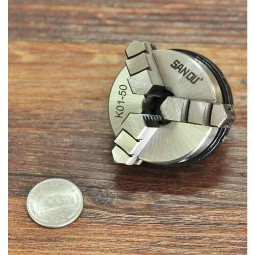 50-hand tight three-jaw chuck, k01-50, self-made DIY lathe chuck positive and negative jaws