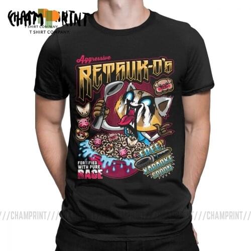 Death Metal Karaoke Kala Aggretsuko Aggressive Retsuko Mens T Shirts Casual Tees Short Sleeve T-Shirt Birthday Gift Clothing