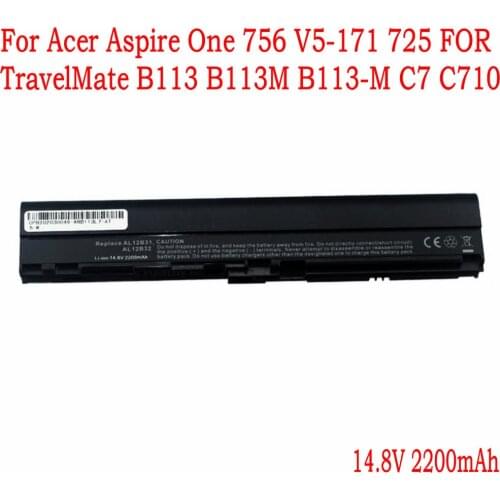 AL12X32 AL12A31 AL12B31 AL12B32 Laptop battery For Acer Aspire One 756 V5-171 725 FOR TravelMate B113 B113M B113-M C7 C710