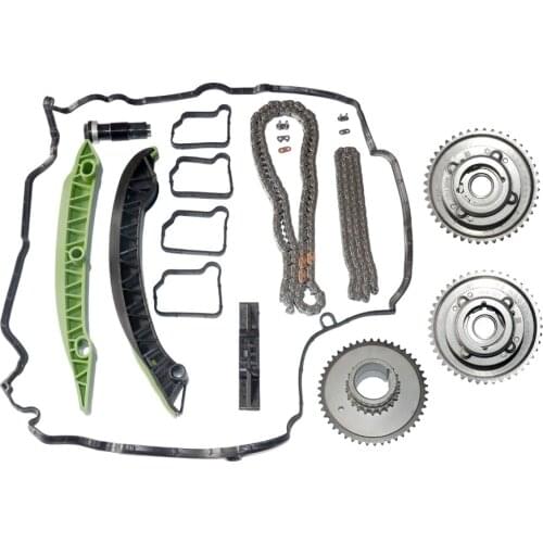 AP02 New set For Mercedes M271 W203 W204 E250 C250 SLK250 Camshaft Adjuster Timing Chain Kit 2710501500,2710501400