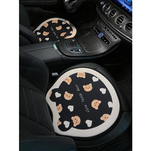 Car Plush Bear Cushion Cartoon Cute Net Red Car Seven-piece Seat Cushion Four Seasons Universal Butt Cushion Female Seat Cover