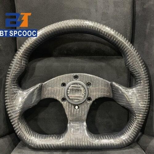 OM Carbon Fiber Car Steering Wheel 13 inch 330mm Racing Steering Wheel Sports Dimple Auto Steering Wheel Carbon 14 inch 350mm