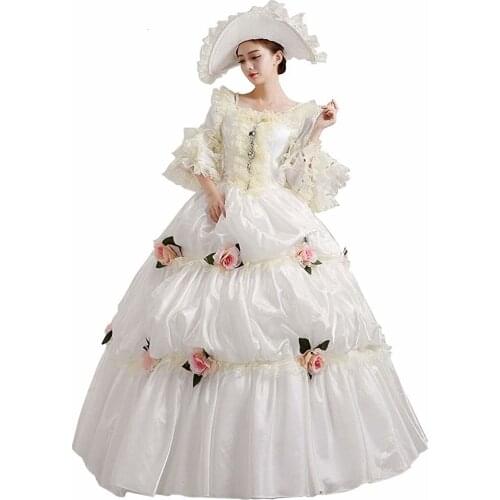 White Court Serve Show Serve Stage Dress European Solemn Elegant And Quiet Party Ceremony Photographic Studio Photography