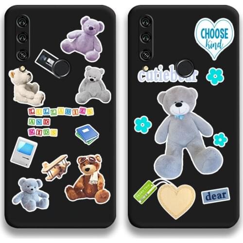 INS Cute Cartoon Graffiti Bear Korean Phone Case Huawei Y6P Y8S Y8P Y5II Y5 Y6 2019 P Smart Prime Pro