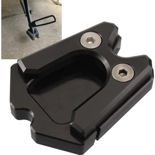 Black Side Kickstand Stand Extension Support Plate Pad For Vespa GTS 300 GTV 3Vie Sprint LX Motorcycle Scooters