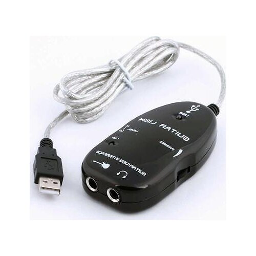 Black Guitar to USB Interface Link Cable Audio Adapter for PC/MAC Recording diy electronics