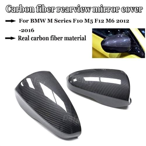 For BMW M Series F10 M5 F12 M6 2012 2013 2014 2015 2016 - on Add On Style & Replacement Style Carbon Fiber Mirror Cover