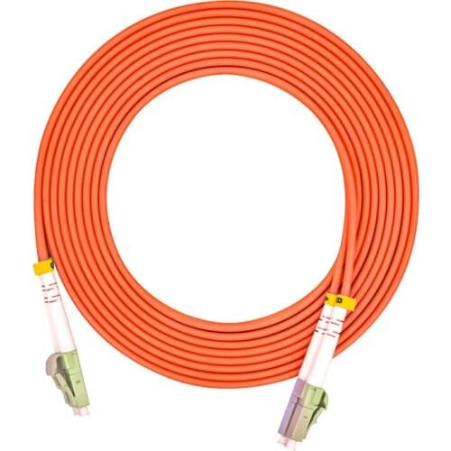 Optical Fiber Patch Cord Cable,LC/PC-LC/PC,3.0mm Diameter,OM1 Multimode 62.5/125,Duplex,LC to LC 10 Meters