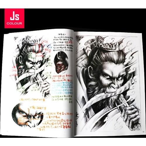 Tattoo Book Cool Pattern Design God Girl Black Work Manuscript Geisha Flower Dan Buddha Bod Album Tattoo Atlas Free Shipping