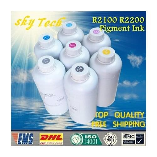 1000ML*7pcs, Pigment ink suit for Epson stylus photo 2100 2200 suit for T0341 - T0347 ,water proof ink,anti-UV
