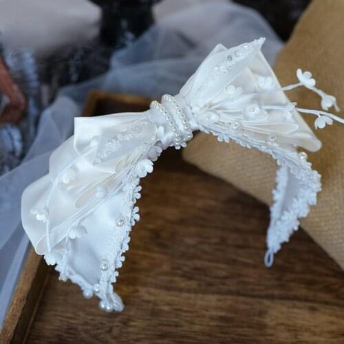Korean Wedding Flower Beaded Hairband Decoration Bridal Travel Photography Modelling bride Hair Accessories