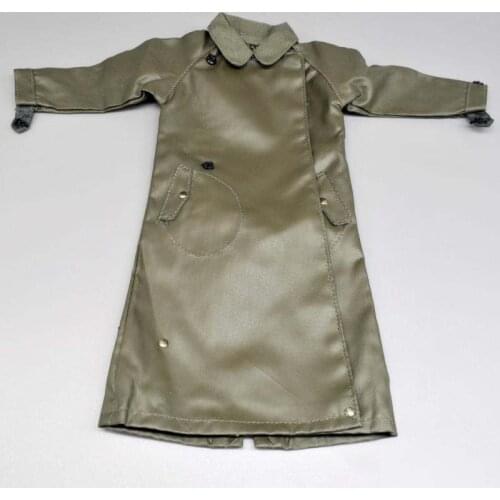 1/6 scale WWII soldier leather coat 12 inches action figure toy clothing accessories can be used as a souvenir collection