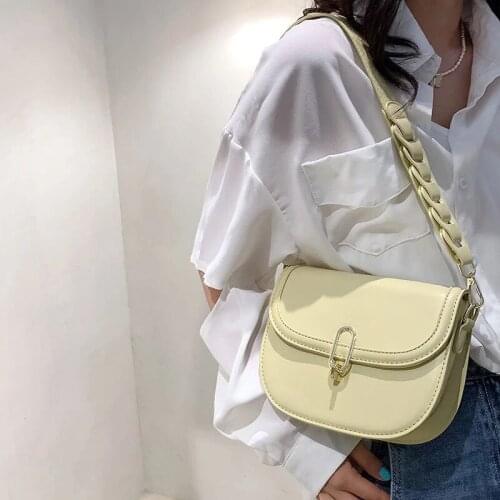 Braided Shoulder Strap Design Small Saddle Shoulder Bag PU Leather Crossbody Bags For Womens Luxury Brand Female Travel Handbag