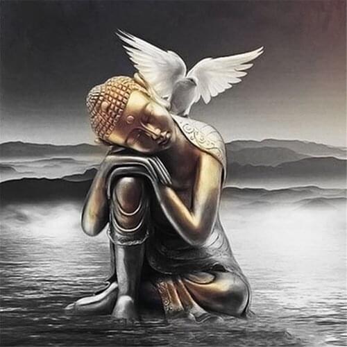 Buddha Pre-Printed 11CT Cross-Stitch Complete Kit Embroidery DMC Threads Hobby Knitting Handiwork Handicraft Needle Stamped