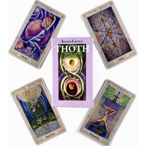 Thoth Tarot Deck Leisure Party Table Game High Quality Fortune-telling Prophecy Oracle Cards With Guide Book