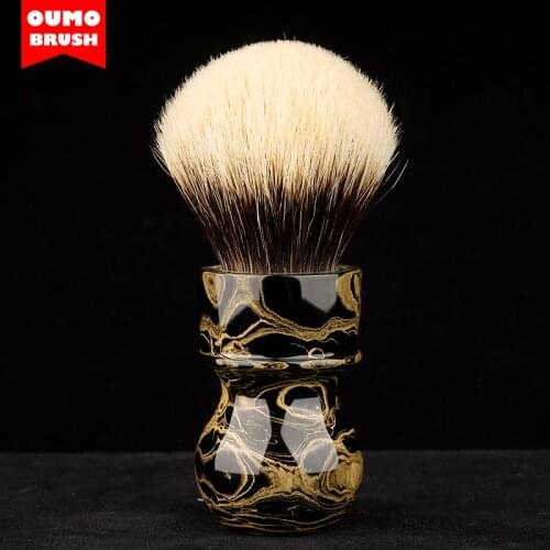 OUMO BRUSH - Carrys collection ‘Destiny Ebonite Sandstorm’ 26mm Shaving brush DHL free