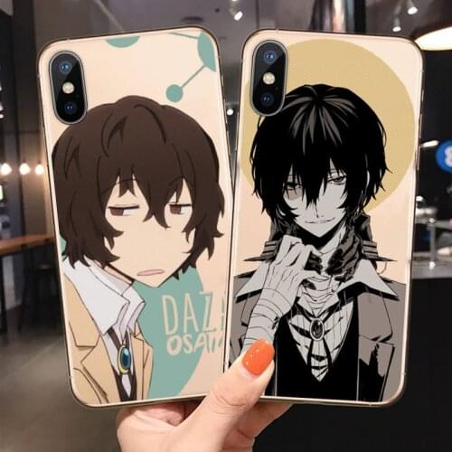 Anime Bungou Stray Dogs Dazai Phone Case Transparent for iPhone 6 7 8 11 12 s mini pro X XS XR MAX Plus