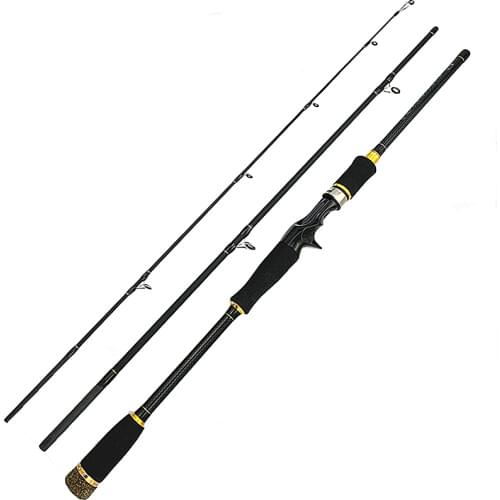 1.8/2.1/2.4m 3 sections M power carbon fishing rod casting rod spinning rods lure 10-25g light carp fish pole portable surf rod