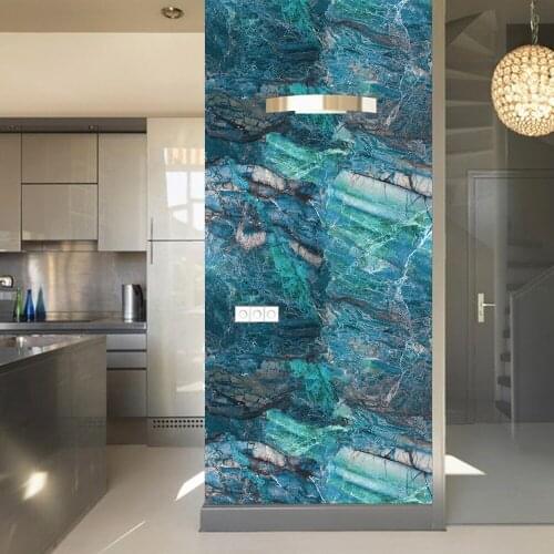 European Style Self-adhesive Contact Kitchen Stickers Solid Color Home Decorative Desktop Marble Wallpapers Bedroom Furniture