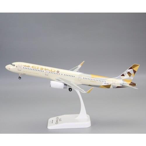 30CM 1:200 Etihad Airways Airline A321-200 A321 321 Airplane Model Aviation ABS Assembly Aircraft for Toy Collectible Display