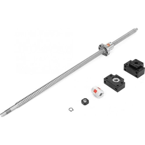 SFU1605 600mm/650mm Ball Screw with BK12 BF12 End Supports and 6.35x10mm Shaft Coupler