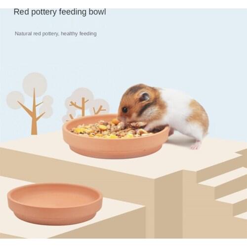 Hamster Terracotta Feeding Bowl Golden Bear Chinchilla Hedgehog Guinea Pig Ceramic Food Bowl Small Animal Feeding Basin