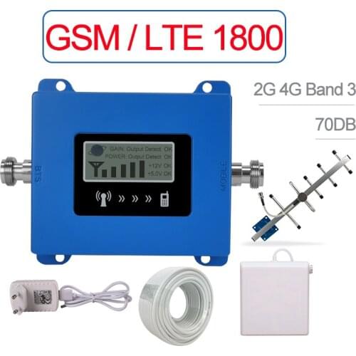 4G Mobile Network Booster 4g Cellular Amplifier Mobile Phone Signal Booster Signal Amplifier 2G 4G GSM / LTE B3 1800mhz (FDD)