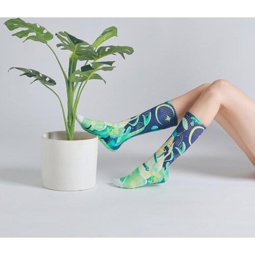 3D Printing Spring Gifts For The New Year Women Kawaii Mens Socks Cartoon Autumn Nature Animal Knitted Stockings Soft Funny