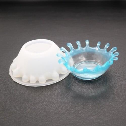Splash Storage Box Water Splash Shape Silicone Mold Water Drop Trinket Box Making Bowl Kawaii UV Resin Craft Supplies