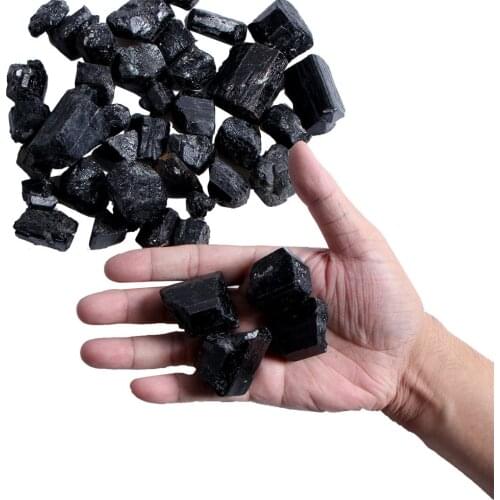 100/50g/pack Black Tourmaline Natural Tourmaline Crystal Mineral Specimen Healing Stone Home Decor 20mm 2mm