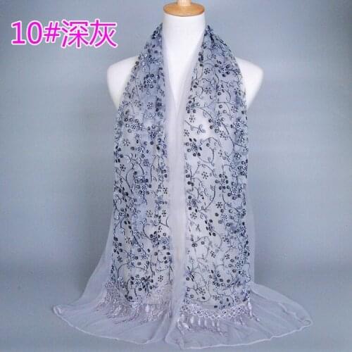 120pcs/lot flower lace scarf shawl pashmina with tassel/lace trim scarves