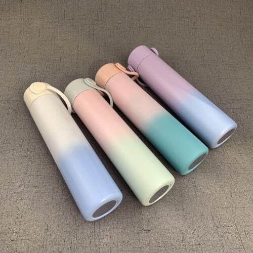 201/303/357ml tumbler mini portable vacuum flask gradient color fashion stainless steel vacuum water cup gift cup