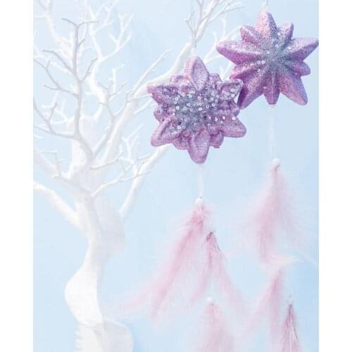 3Pcs/Set Foam Feather Snowflake Christmas Tree Pendant Hanging Ornament Bedroom Decoration Wall Home Decor Children Room Kids