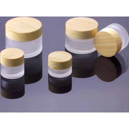 5g 10g 15g 30g 50g 100g Frosted Clear Empty Cosmetic Jars Makeup Cream Face Refillable Containers With Plastic Cap