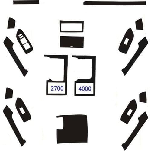 Car-Styling New 3D Carbon Fiber Car Interior Center Console Color Change Molding Sticker Decals For Toyota Prado 2010-2017