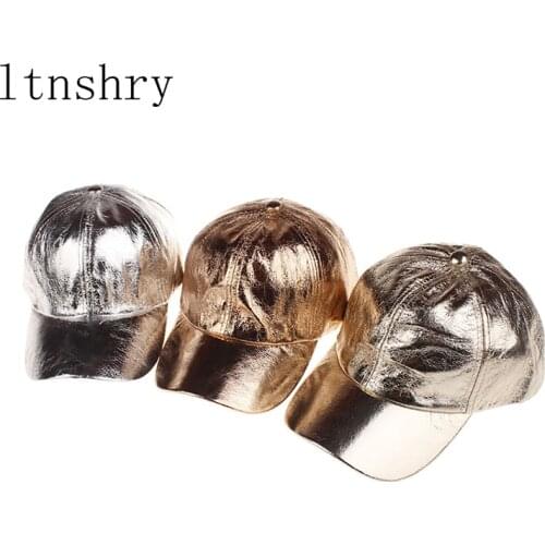 New pop Fashion Unisex Man Woman Gold Silver Champagne Sparkling Adjustable Outdoor Snapback Hat Baseball Cap gorro adjustable