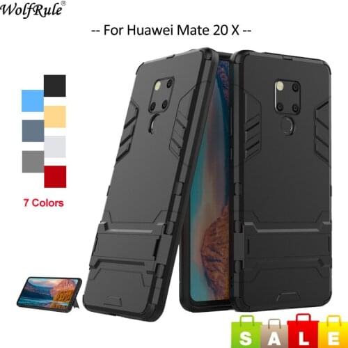 For Cover Huawei Mate 20 X Case TPU & PC Holder Bumper Protective Back Phone Case For Huawei Mate 20 X 20X Cover Funda 7.2