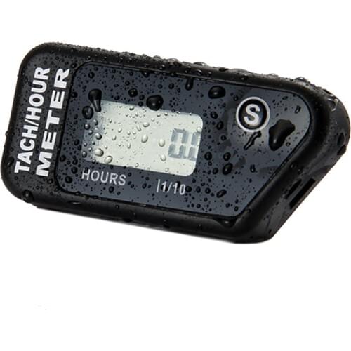 Waterproof Inductive Digital RPM Tach Hour Meter for Motocross Motorcycle ATV Pit Bike Snowmobile Boat jet ski Gas Engine