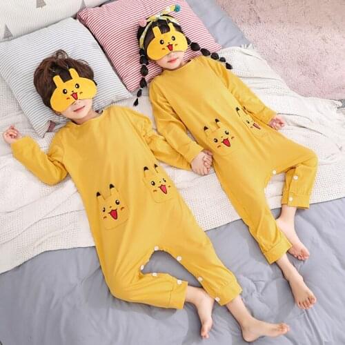 Kid Rompers Blanket Sleepers Spring Autumn New Children Pajamas Cute Cartoon Sleeping Bag For Boys Girls Home Wear Pure Cotton