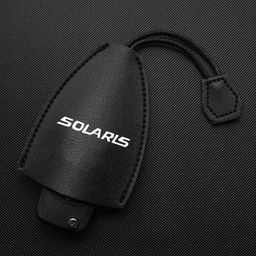 PU Leather Pull Type Key Bag Car Key Holder Case New Leather Keychain Pouch For Hyundai SOLARIS 2017 2018 2020 2019 2015