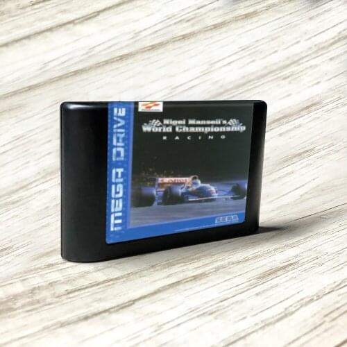 Nigel Mansells World Championship Racing - EUR Label Flashkit MD Card for Sega Genesis Megadrive Video Game Console
