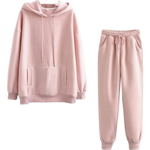 Custom Logo Colorful Autumn Winter New Crop Top Women Hoodie And Jogger Set Wholesale