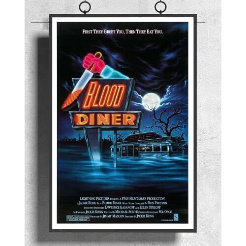 L471 BLOOD DINER Classic Movie Silk Fabric Poster Art Decor Indoor Painting Gift