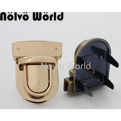 Nolvo World 2-10 pieces 5 colors 42*33mm Tongue Lock Bag lock metal Press lock handbags hardware