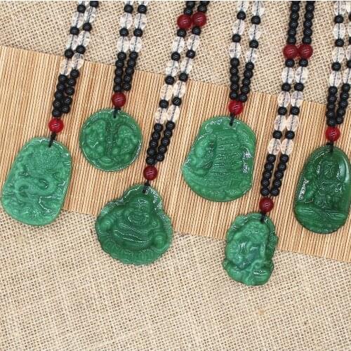 Fashion Buddha Pixiu Pendant Necklace For Women Men Good Lucky And Energy Dragon Long Necklace Belief Jewelry Amulet Prayer