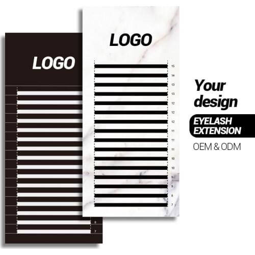 200 Cases Private label personal logo name eyelash extension ODM OEM random size customize lash extension with custom brand name